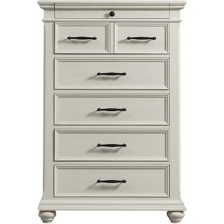 Transitional Chest with Felt-Lined Drawer